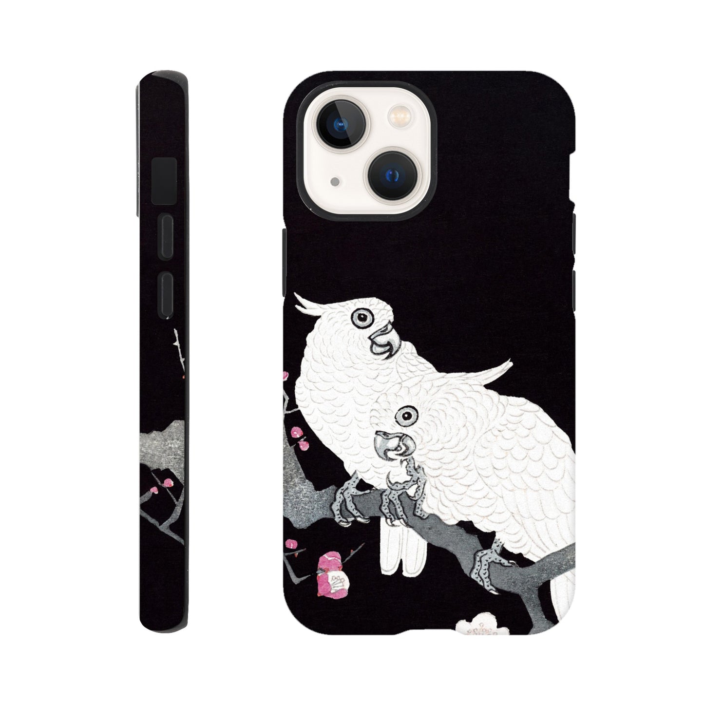 Two Cockatoos on a Branch with Plum Blossom By Ohara Koson - Phone Case Sturdy