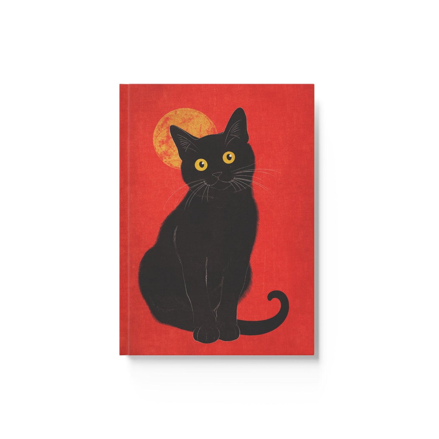 Sitting Black Cat - Notebook