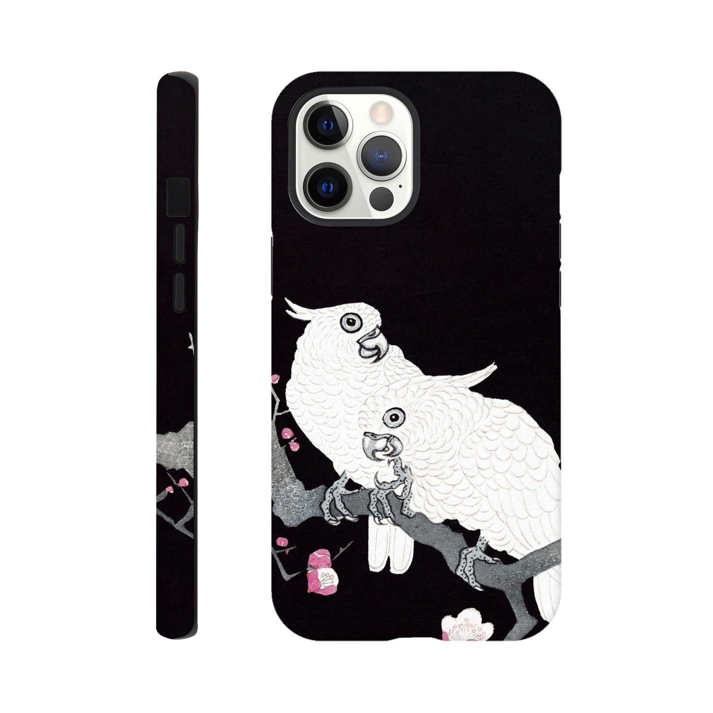 Two Cockatoos on a Branch with Plum Blossom By Ohara Koson - Phone Case Sturdy