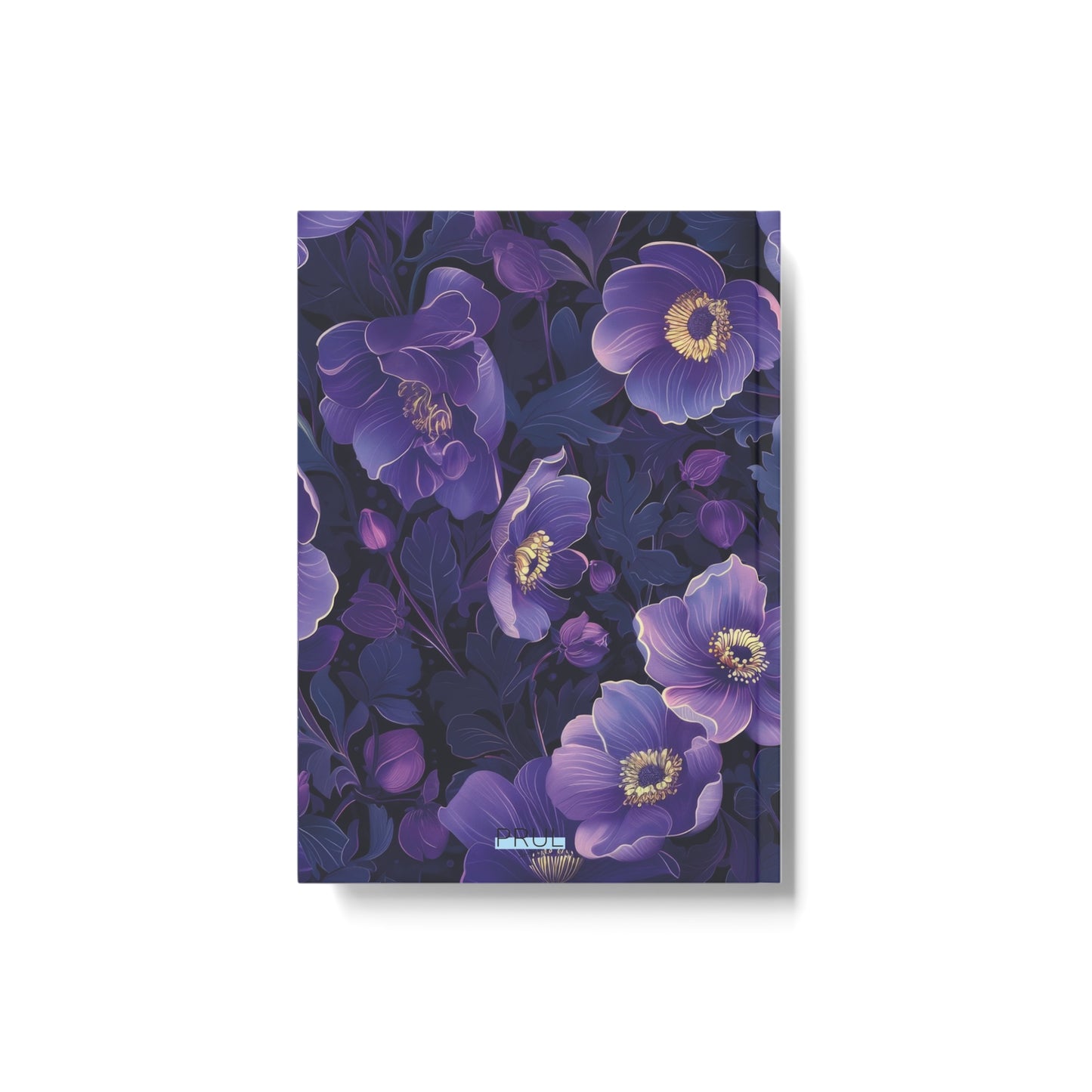 Purple flowers Art deco style pattern - Notebook