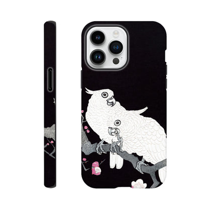 Two Cockatoos on a Branch with Plum Blossom By Ohara Koson - Phone Case Sturdy