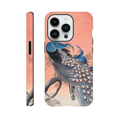 Two peacocks on tree branch (1900 - 1930) by Ohara Koson - Phone Case Sturdy