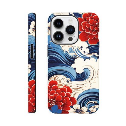 Wavy flower pattern - Phone Case Sturdy