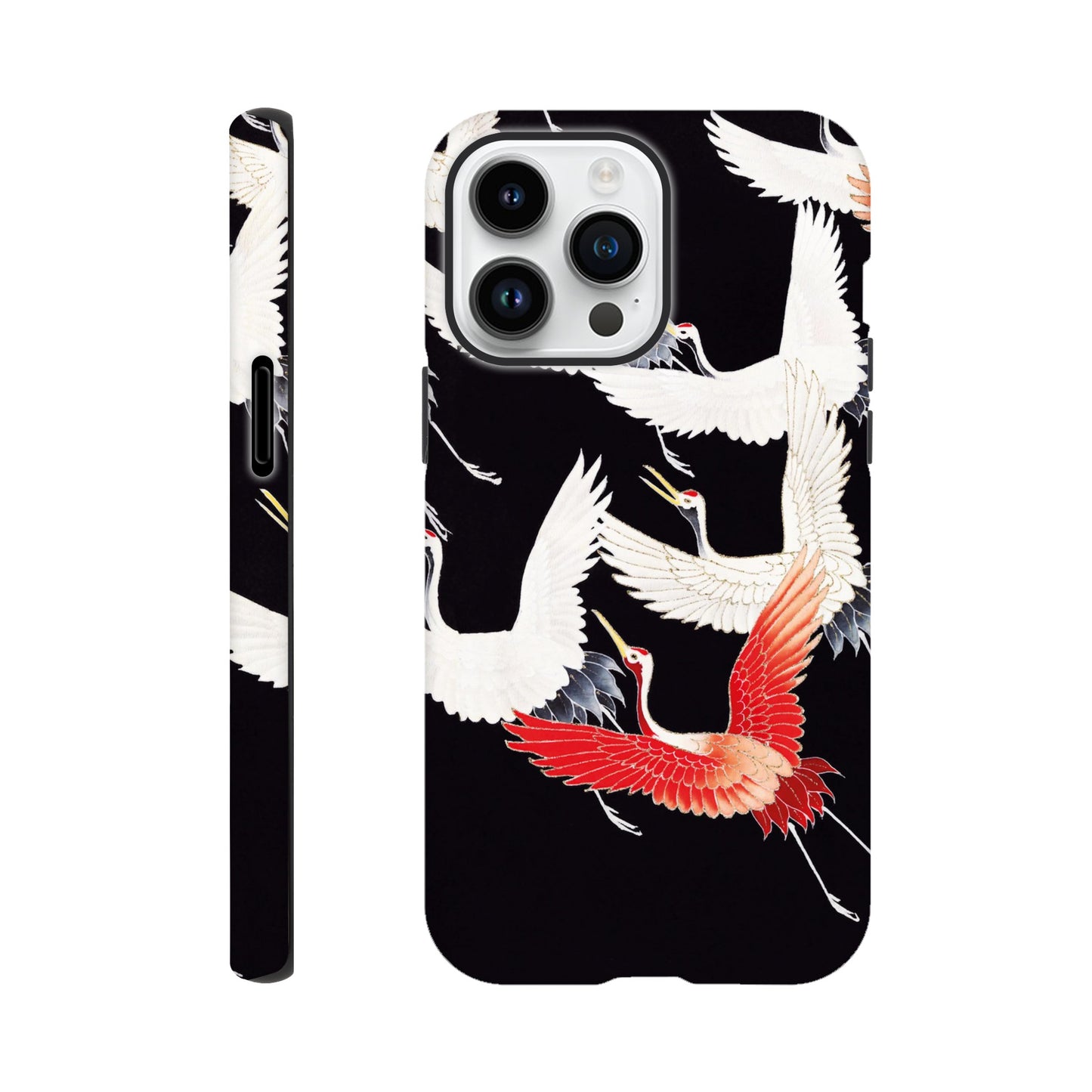 Furisode with a Myriad of Flying Cranes - Phone Case Sturdy