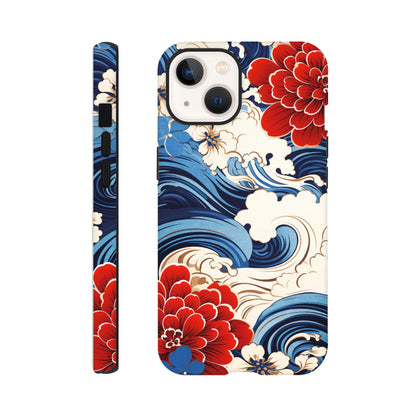 Wavy flower pattern - Phone Case Sturdy