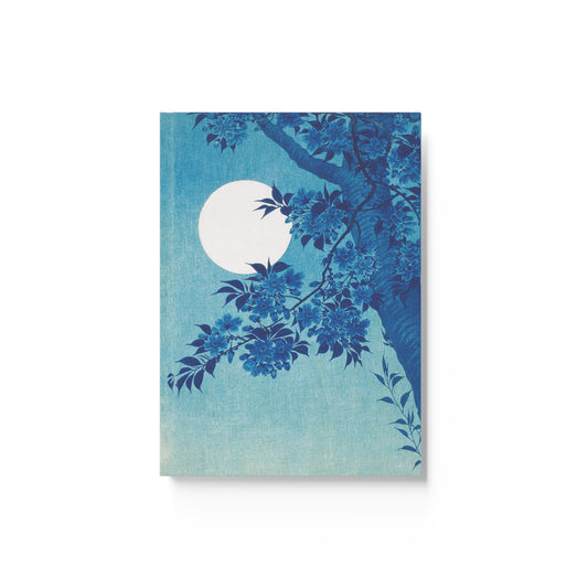 Blossoming Cherry on a Moonlit Night - Blank Notebook