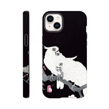 Two Cockatoos on a Branch with Plum Blossom By Ohara Koson - Phone Case Sturdy