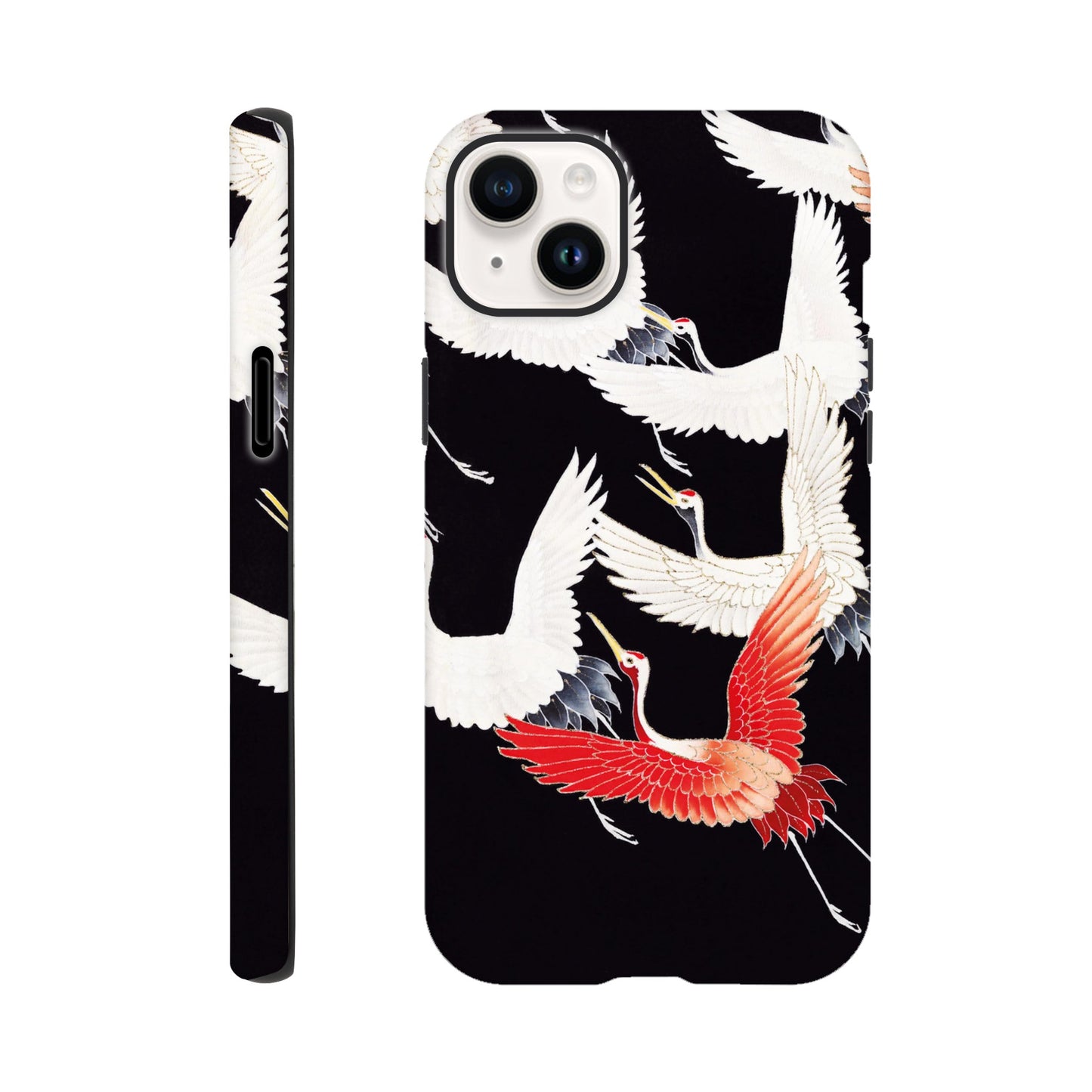 Furisode with a Myriad of Flying Cranes - Phone Case Sturdy