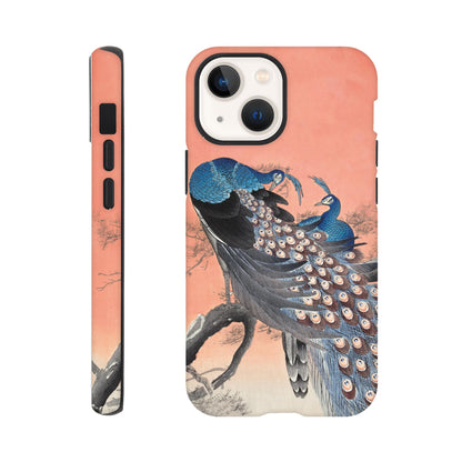 Two peacocks on tree branch (1900 - 1930) by Ohara Koson - Phone Case Sturdy