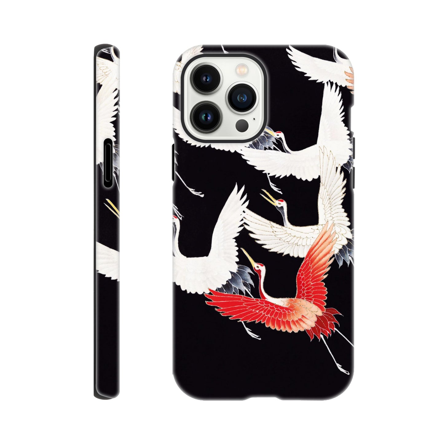 Furisode with a Myriad of Flying Cranes - Phone Case Sturdy