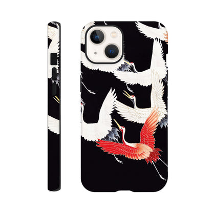 Furisode with a Myriad of Flying Cranes - Phone Case Sturdy