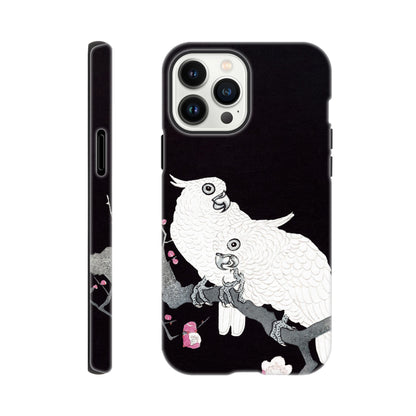 Two Cockatoos on a Branch with Plum Blossom By Ohara Koson - Phone Case Sturdy