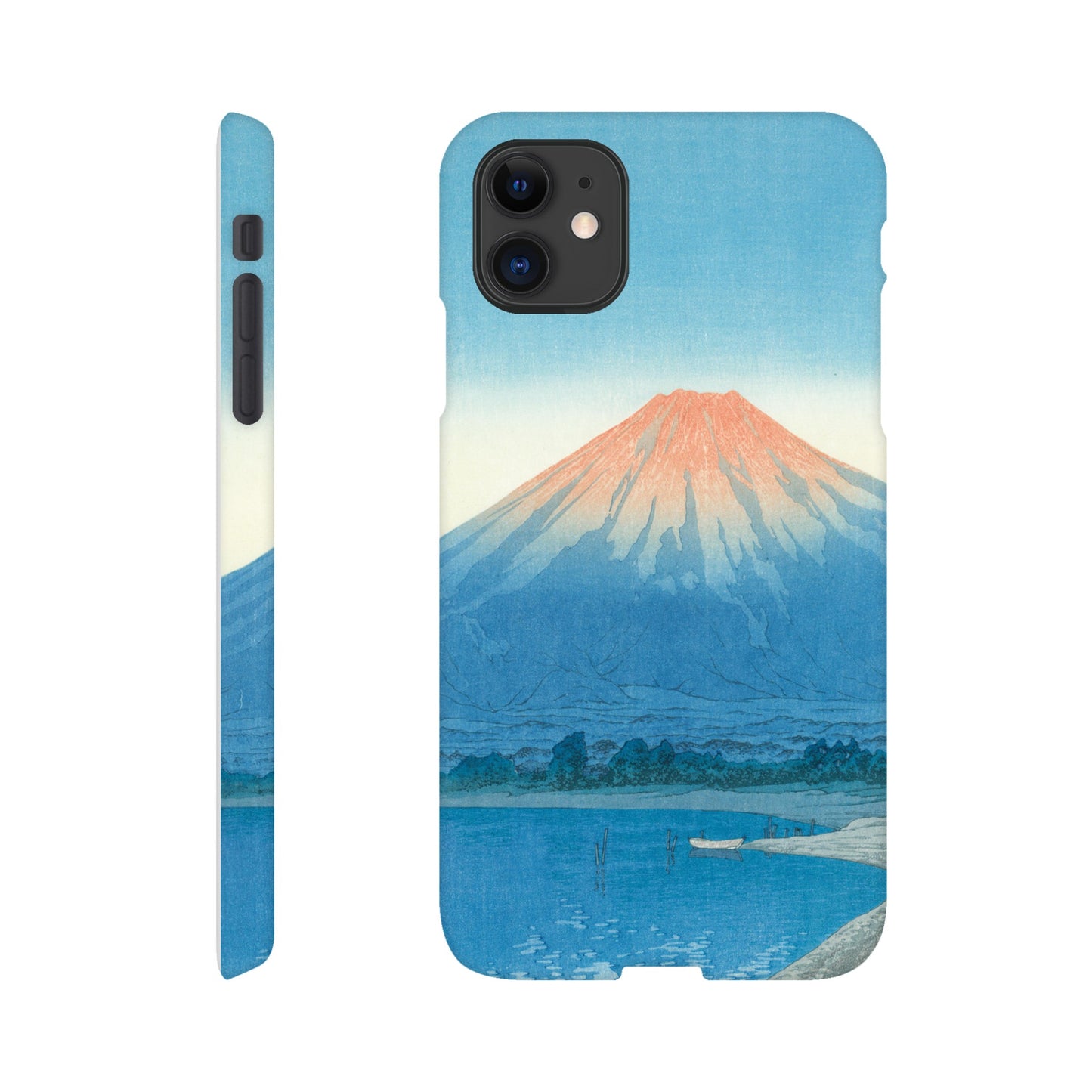 Dawn at Lake Yamanaka by Hasui - Phone Case