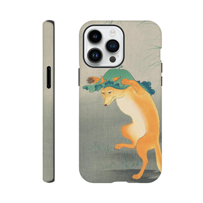 Dancing Fox with Lotus-leaf Hat By Ohara Koson - Phone Case Sturdy