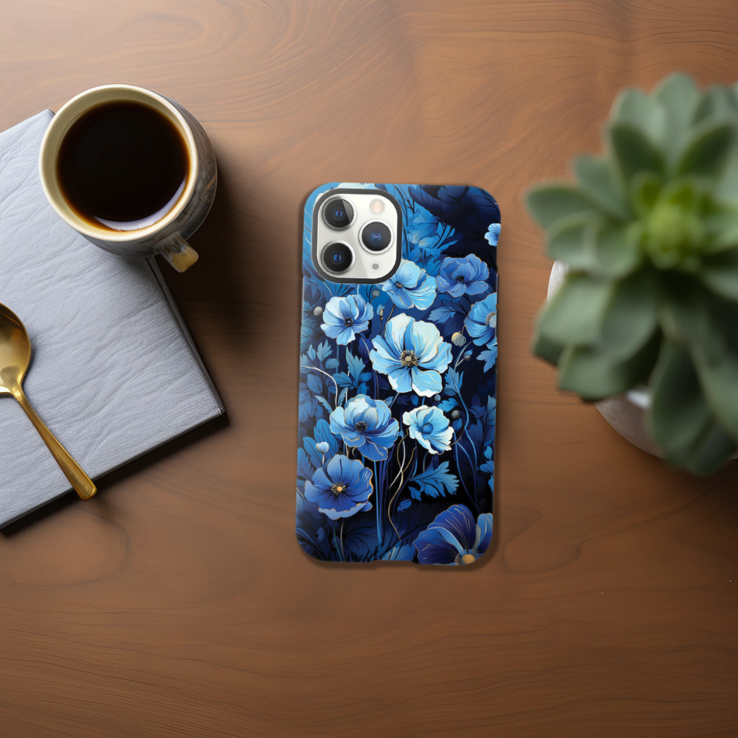 Blue flowers - Phone Case sturdy