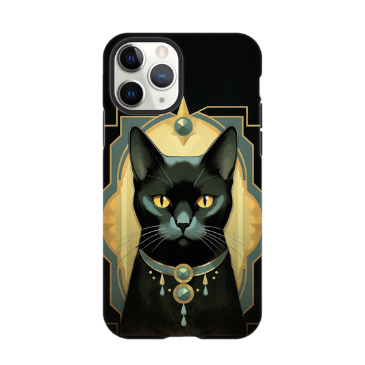 Art Deco Elegant black cat I - Phone Case sturdy