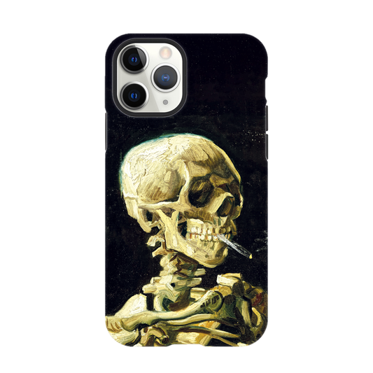 Head of a skeleton with a burning cigarette By Vincent Van Gogh - Phone case sturdy