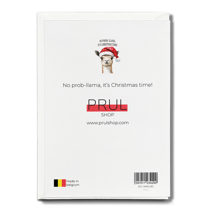 No prob-llama, it’s Christmas time! - Greeting Card