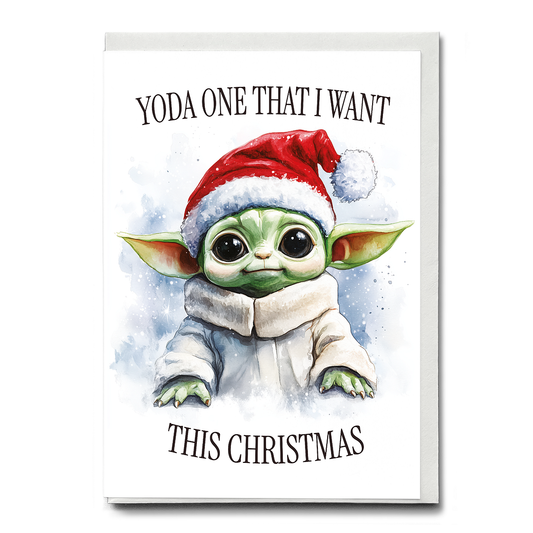 Yoda one that i want this Christmas - Greeting Card