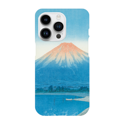 Dawn at Lake Yamanaka by Hasui - Phone Case