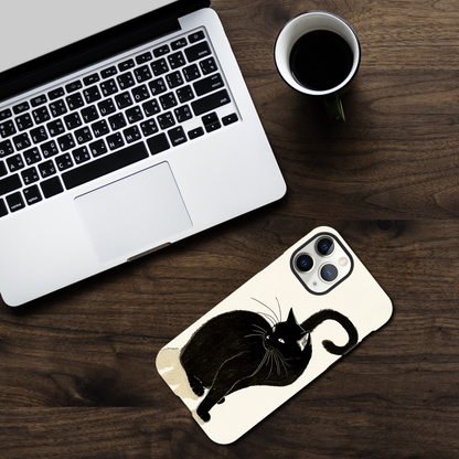 Black cat - Phone Case Sturdy