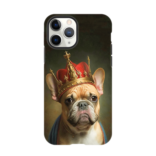 Renaissance painting of a french bulldog as a king - Phone case sturdy