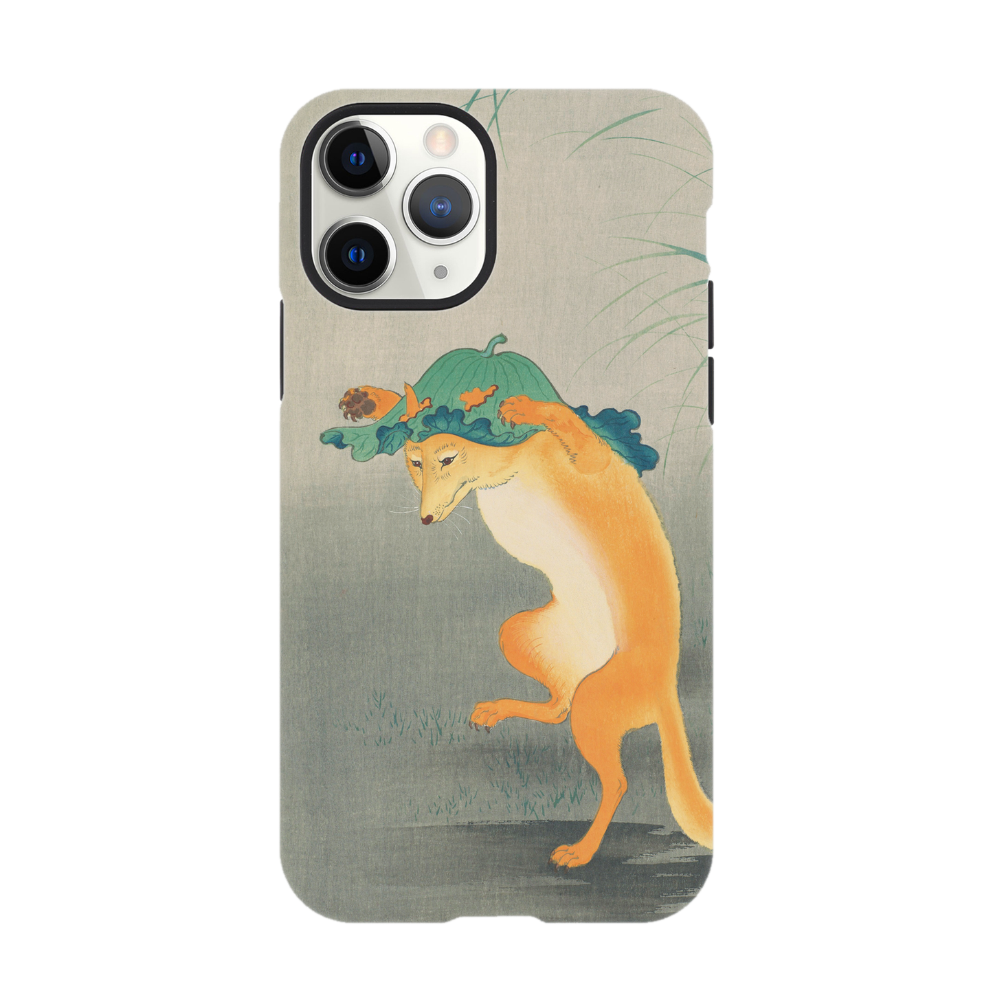 Dancing Fox with Lotus-leaf Hat By Ohara Koson - Phone Case Sturdy