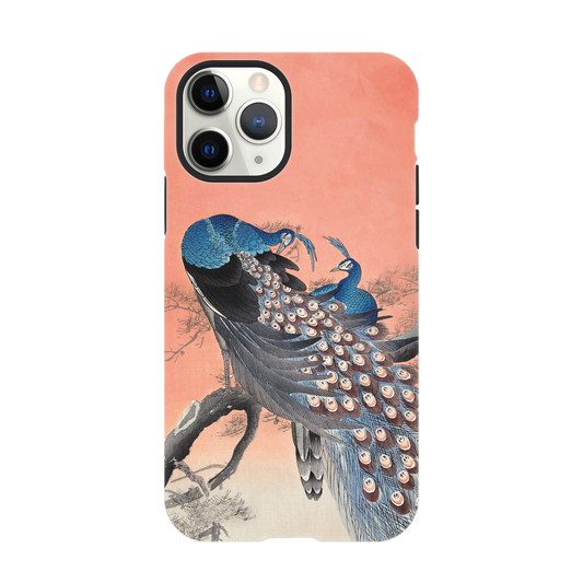 Two peacocks on tree branch (1900 - 1930) by Ohara Koson - Phone Case Sturdy