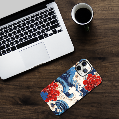 Wavy flower pattern - Phone Case Sturdy