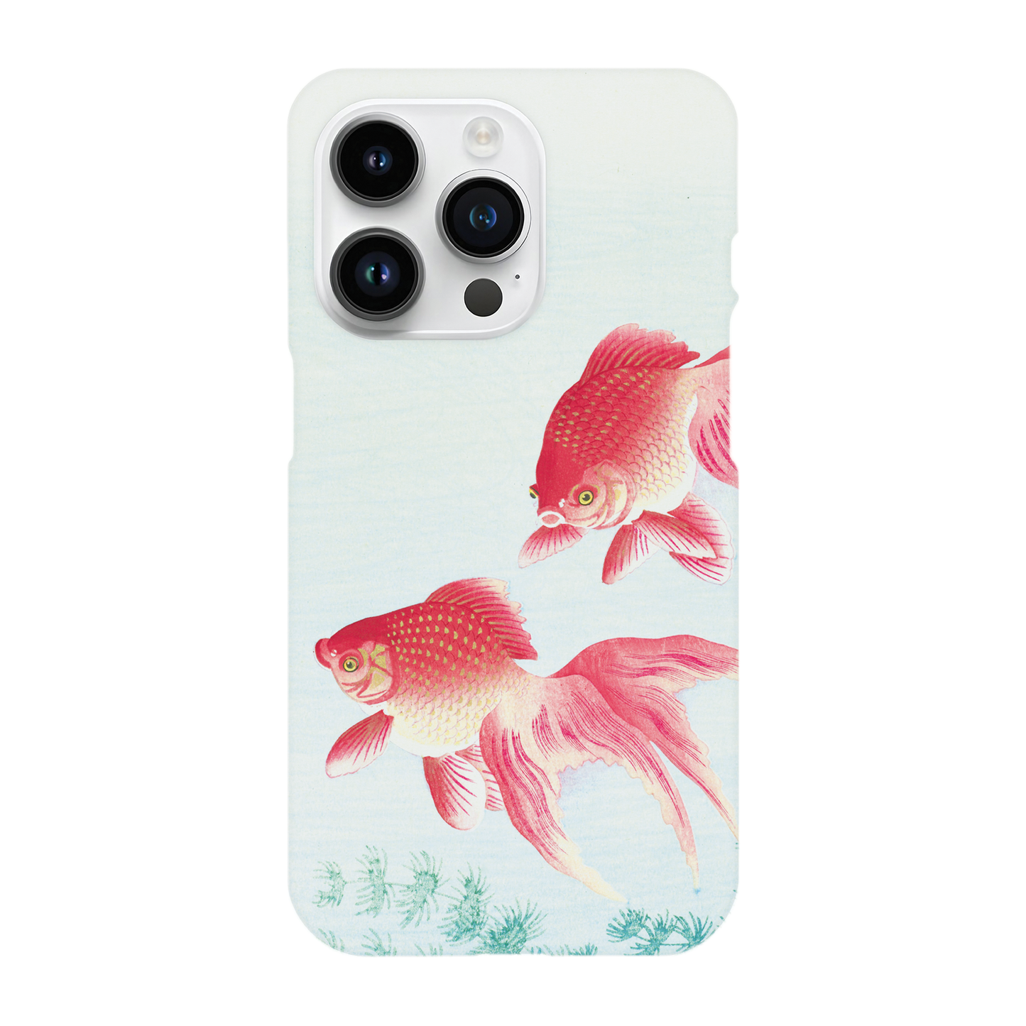 Two veil goldfish By Ohara Koson - Phone Case