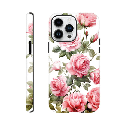 Watercolour pink roses pattern - Phone Case Sturdy