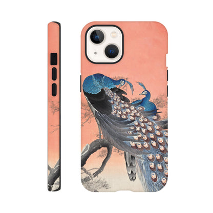 Two peacocks on tree branch (1900 - 1930) by Ohara Koson - Phone Case Sturdy