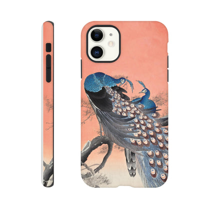 Two peacocks on tree branch (1900 - 1930) by Ohara Koson - Phone Case Sturdy