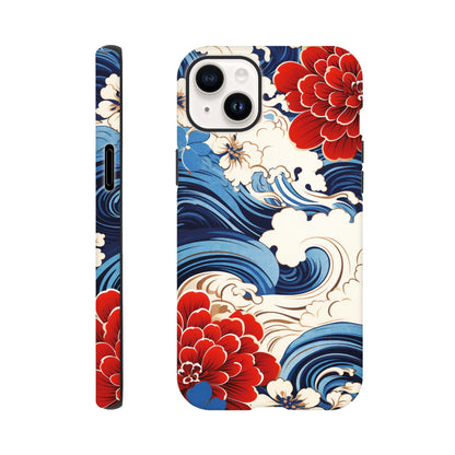 Wavy flower pattern - Phone Case Sturdy