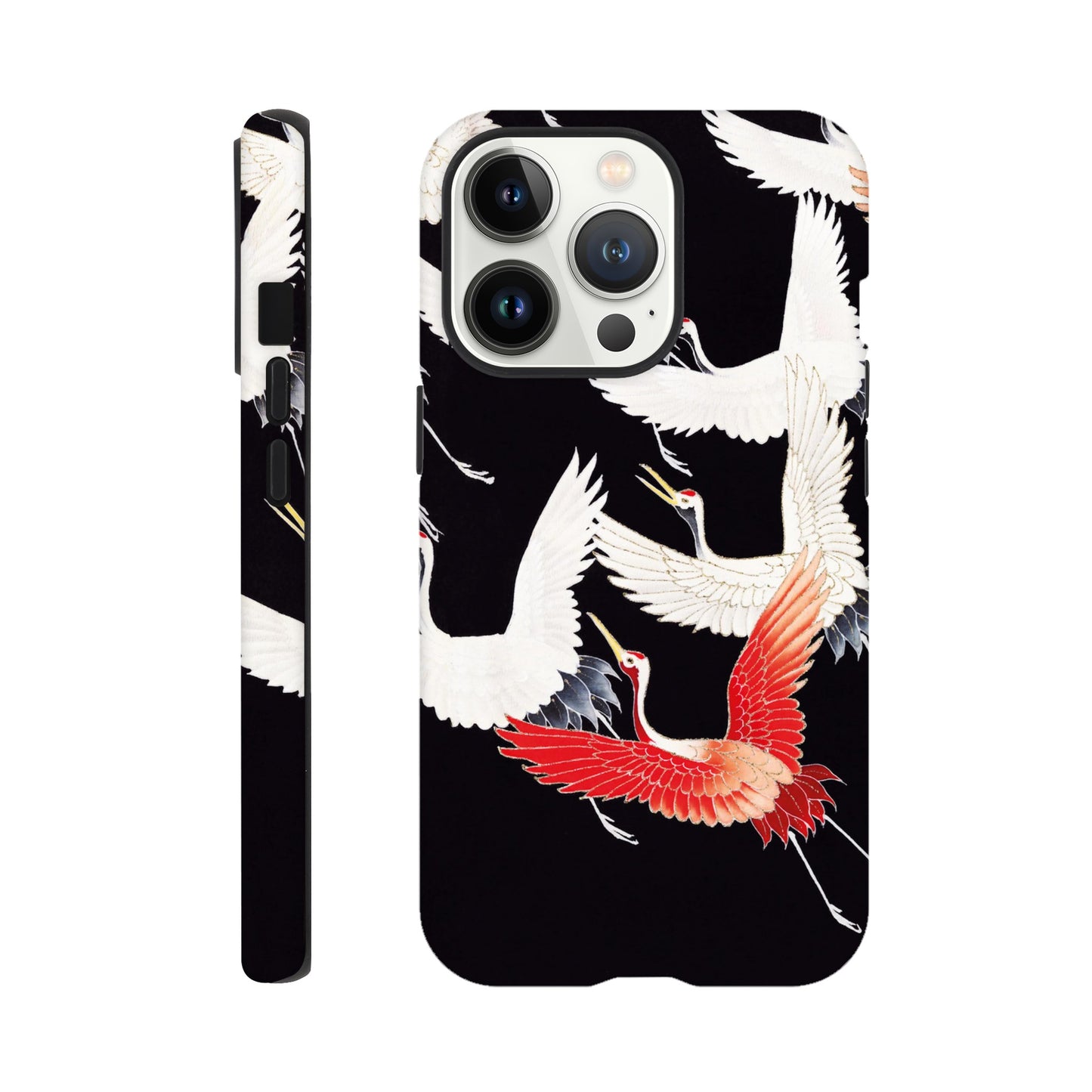 Furisode with a Myriad of Flying Cranes - Phone Case Sturdy