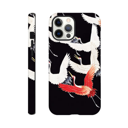 Furisode with a Myriad of Flying Cranes - Phone Case Sturdy