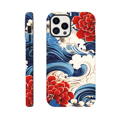 Wavy flower pattern - Phone Case Sturdy