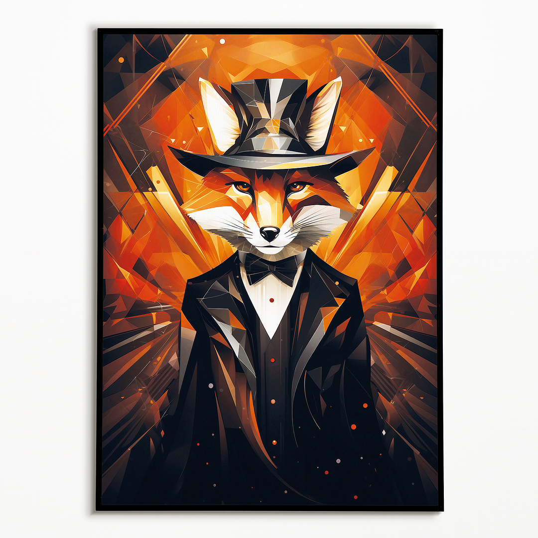 A gentleman fox - Art Print