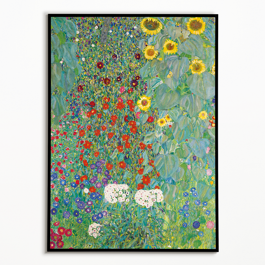 Farm Garden with Sunflowers By Gustav Klimt - Art Print