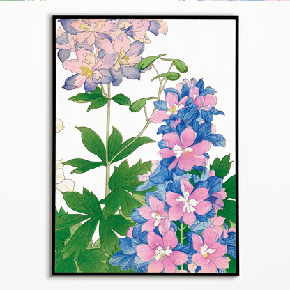 Delphinium By Tanigami Kônan Art-Print