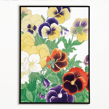 Pansy flowers By Tanigami Kônan Art-Print