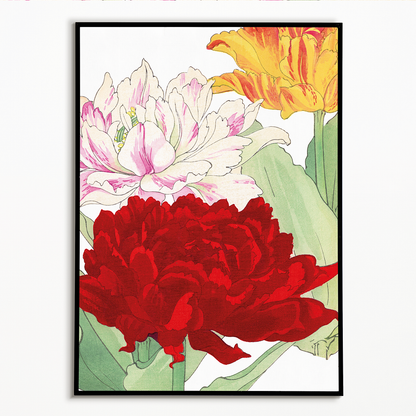 Peonies By Tanigami Kônan Art-Print