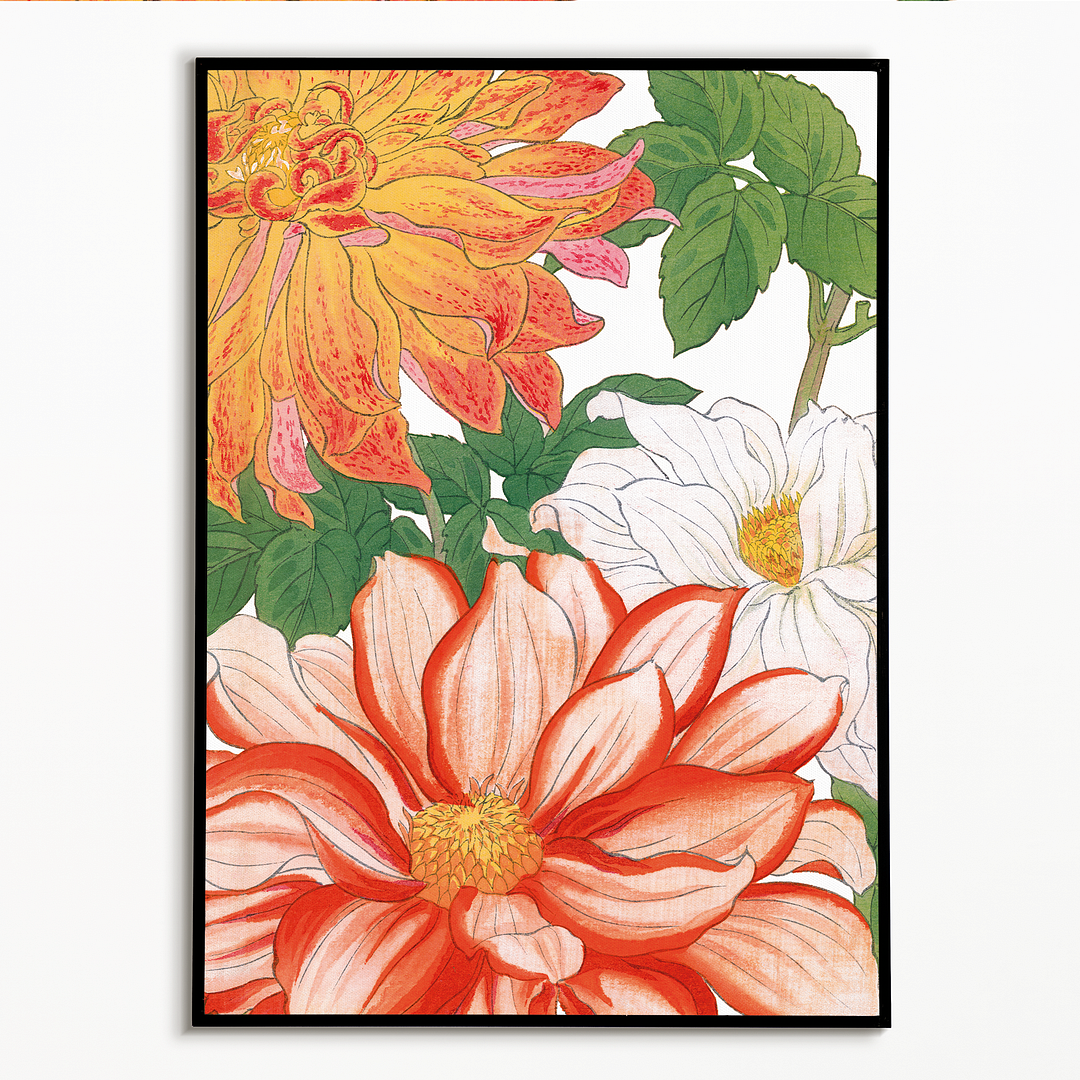 Dahlias By Tanigami Kônan Art-Print