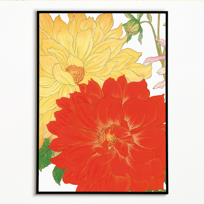 Yellow & Orange Dahlia By Tanigami Kônan Art-Print