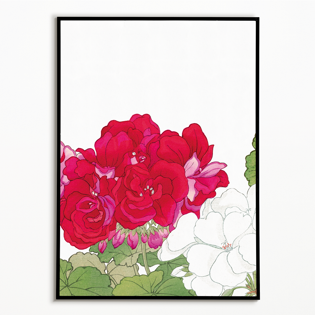 Geraniums By Tanigami Kônan Art-Print