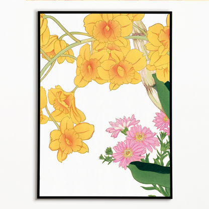 Dendrobium Chrysotoxum By Tanigami Kônan Art-Print