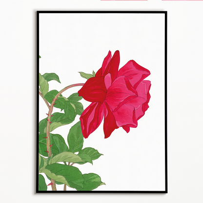 Little Red Rose By Tanigami Kônan Art-Print