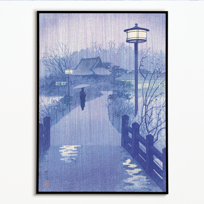 Rainy Evening at Shinobazu Pond By Kasamatsu Shiro - Art Print