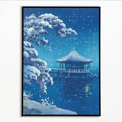 Snow at the Ukimido, Katada By Tsuchiya Koitsu - Art Print