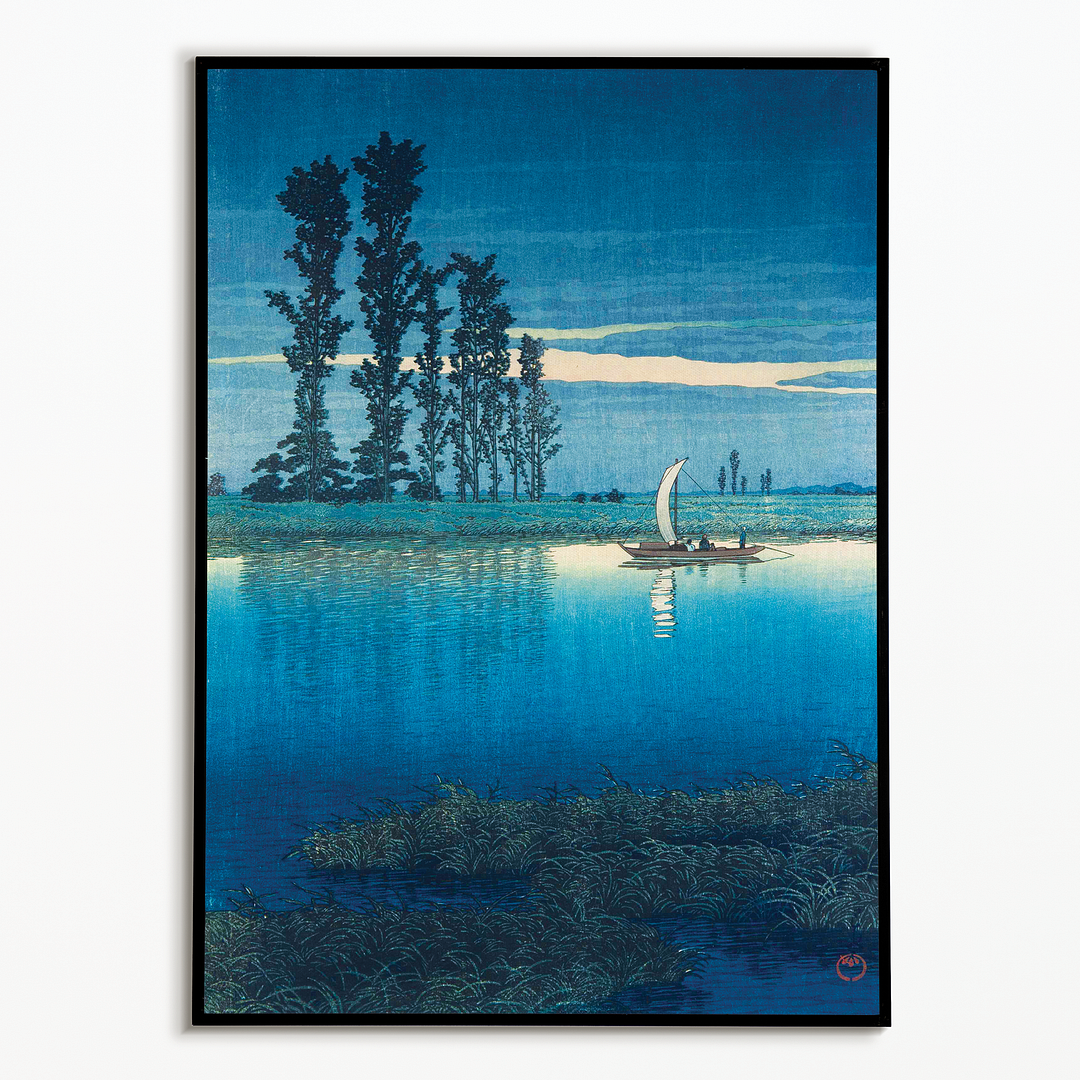 Evening of Ushibori By Kawase Hasui - Art Print